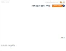 Tablet Screenshot of dataflowevents.co.uk